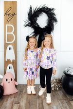 Tied with a Boo Lavender L/S Ruffle Tee by Mila & Rose ®