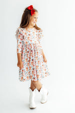 Gingerbread Lane 3/4 Sleeve Ruffle Twirl Dress by Mila & Rose ®