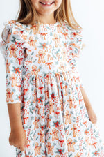 Gingerbread Lane 3/4 Sleeve Ruffle Twirl Dress by Mila & Rose ®