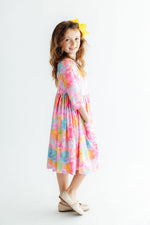 Swirly Whirly 3/4 Sleeve Pocket Twirl Dress by Mila & Rose ®