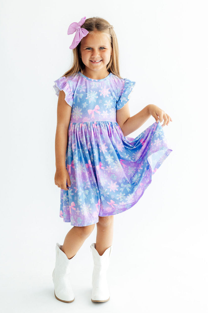 Snow Much Sunshine Flutter Sleeve Twirl Dress by Mila & Rose ®