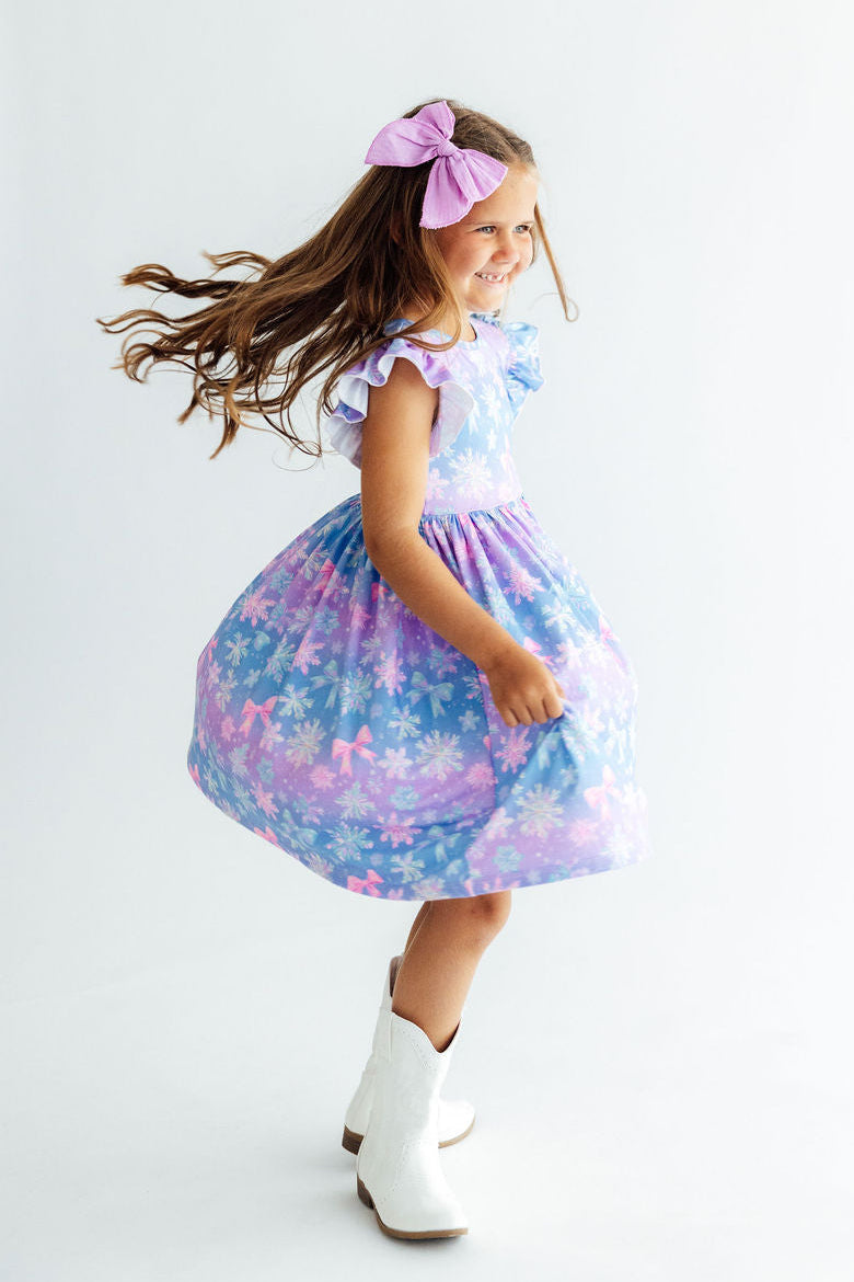 Snow Much Sunshine Flutter Sleeve Twirl Dress by Mila & Rose ®