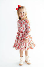 Santa's Sweet Shoppe L/S Ruffle Hem Twirl Dress by Mila & Rose ®