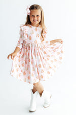 Christmas Traditions 3/4 Sleeve Ruffle Twirl Dress by Mila & Rose ®