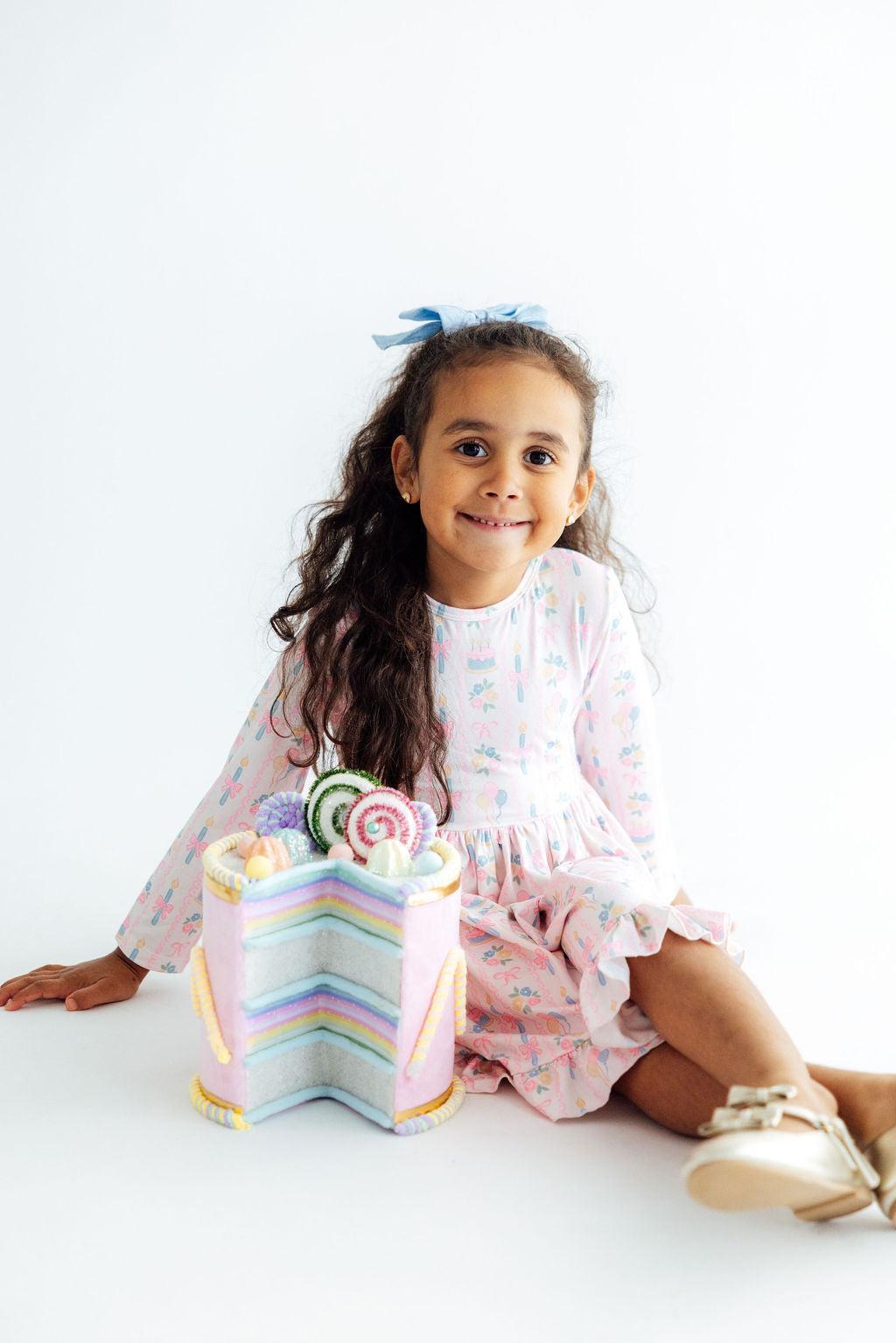 Party Time L/S Ruffle Hem Twirl Dress by Mila & Rose ®