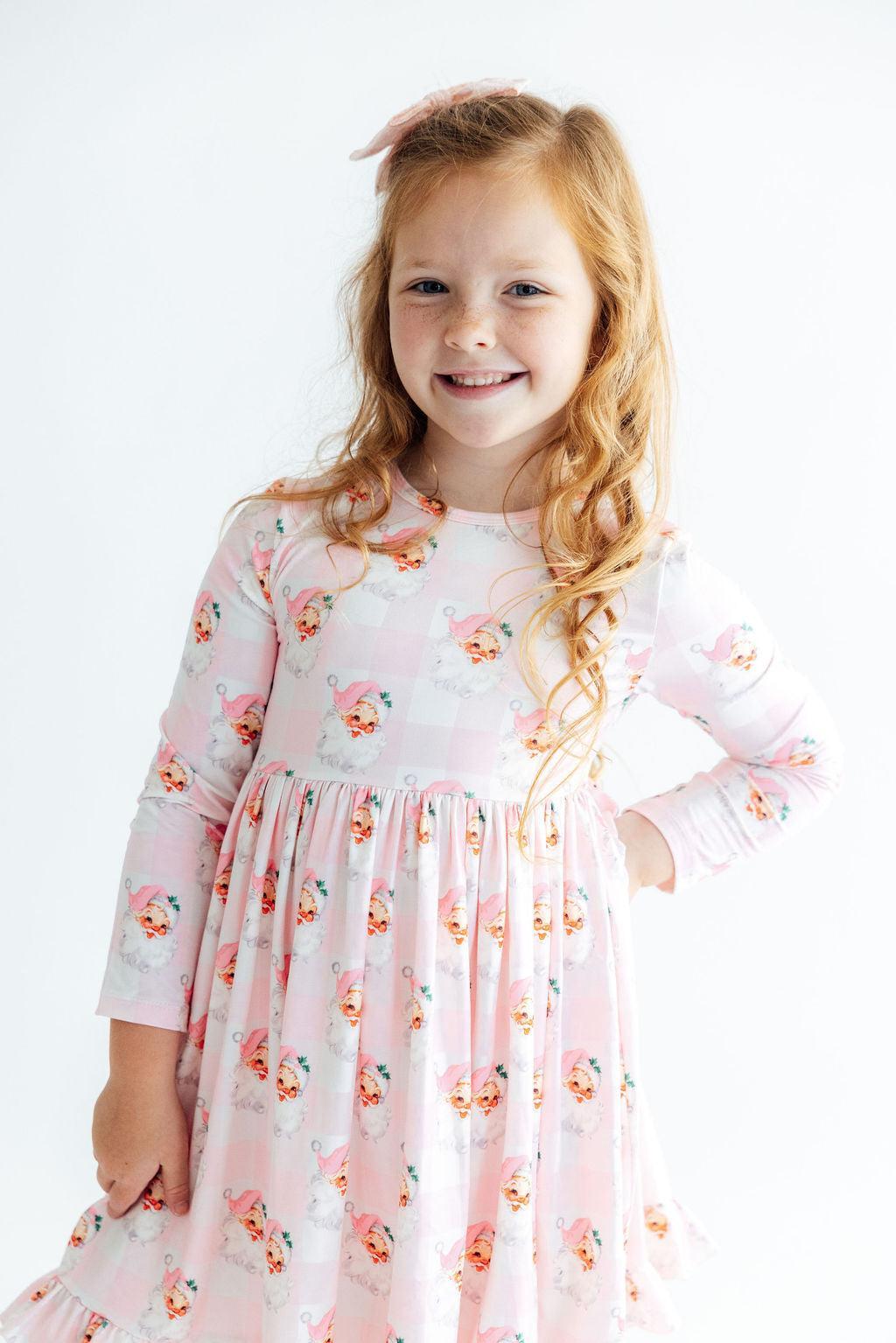 Storybook Santa L/S Ruffle Hem Twirl Dress by Mila & Rose ®