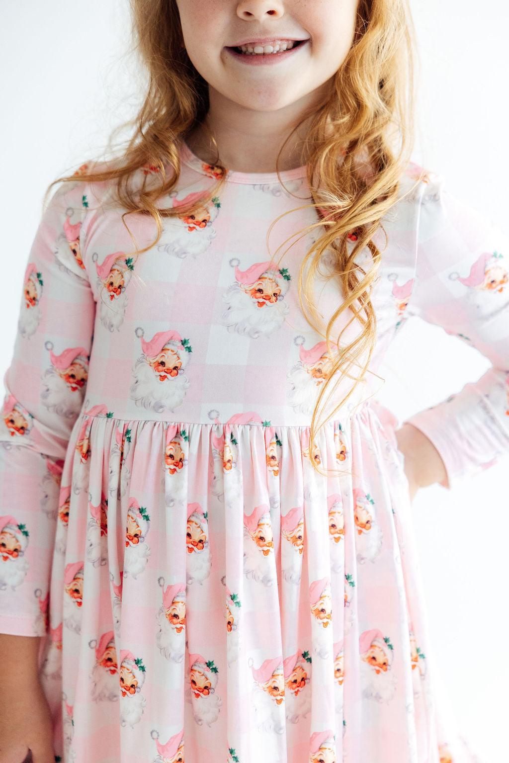 Storybook Santa L/S Ruffle Hem Twirl Dress by Mila & Rose ®