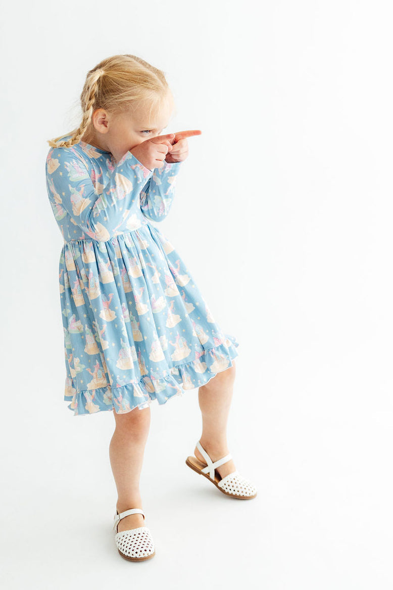 Nativity L/S Ruffle Hem Twirl Dress by Mila & Rose ®