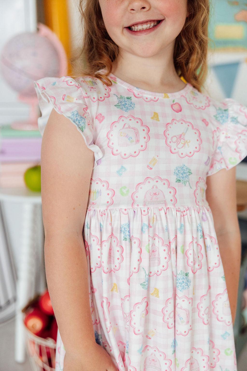 Flutter Sleeve Twirl Dress - Apple of My Eye by Mila & Rose ®