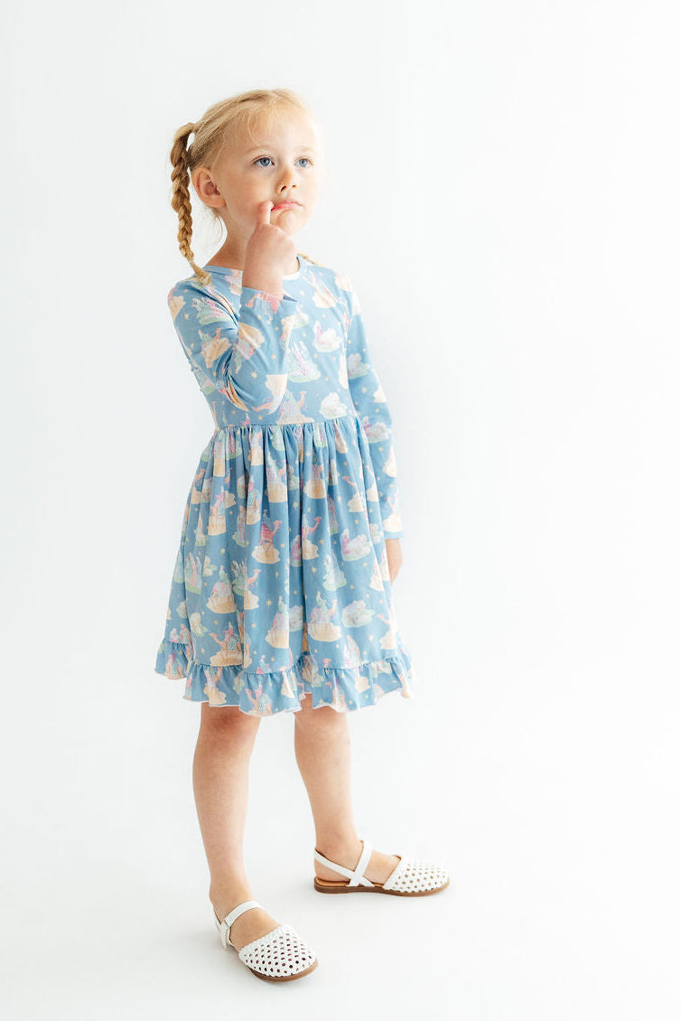 Nativity L/S Ruffle Hem Twirl Dress by Mila & Rose ®