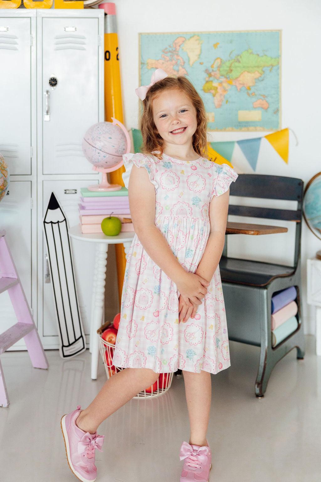 Flutter Sleeve Twirl Dress - Apple of My Eye by Mila & Rose ®