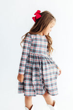 Christmas Plaid L/S Pocket Twirl Dress by Mila & Rose ®