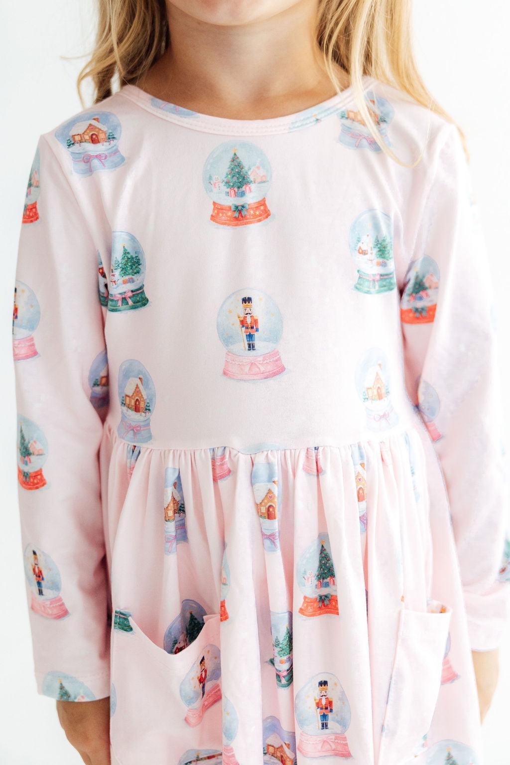 Let it Snow L/S Pocket Twirl Dress by Mila & Rose ®