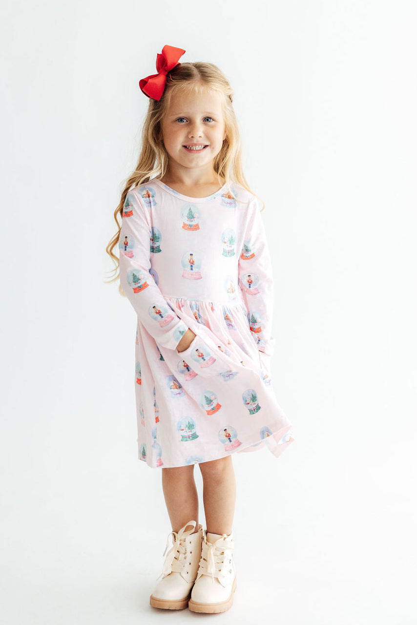 Let it Snow L/S Pocket Twirl Dress by Mila & Rose ®