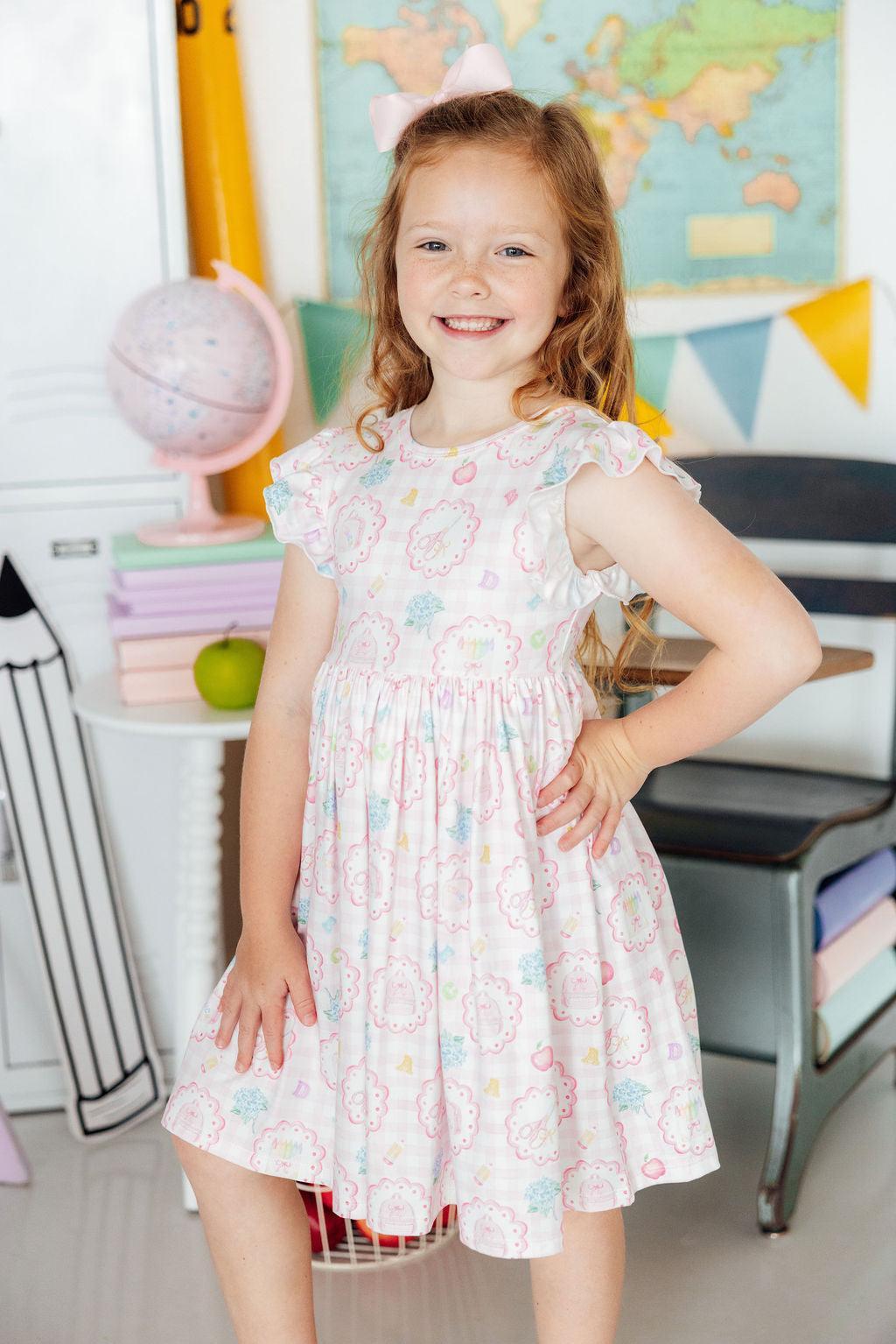 Flutter Sleeve Twirl Dress - Apple of My Eye by Mila & Rose ®