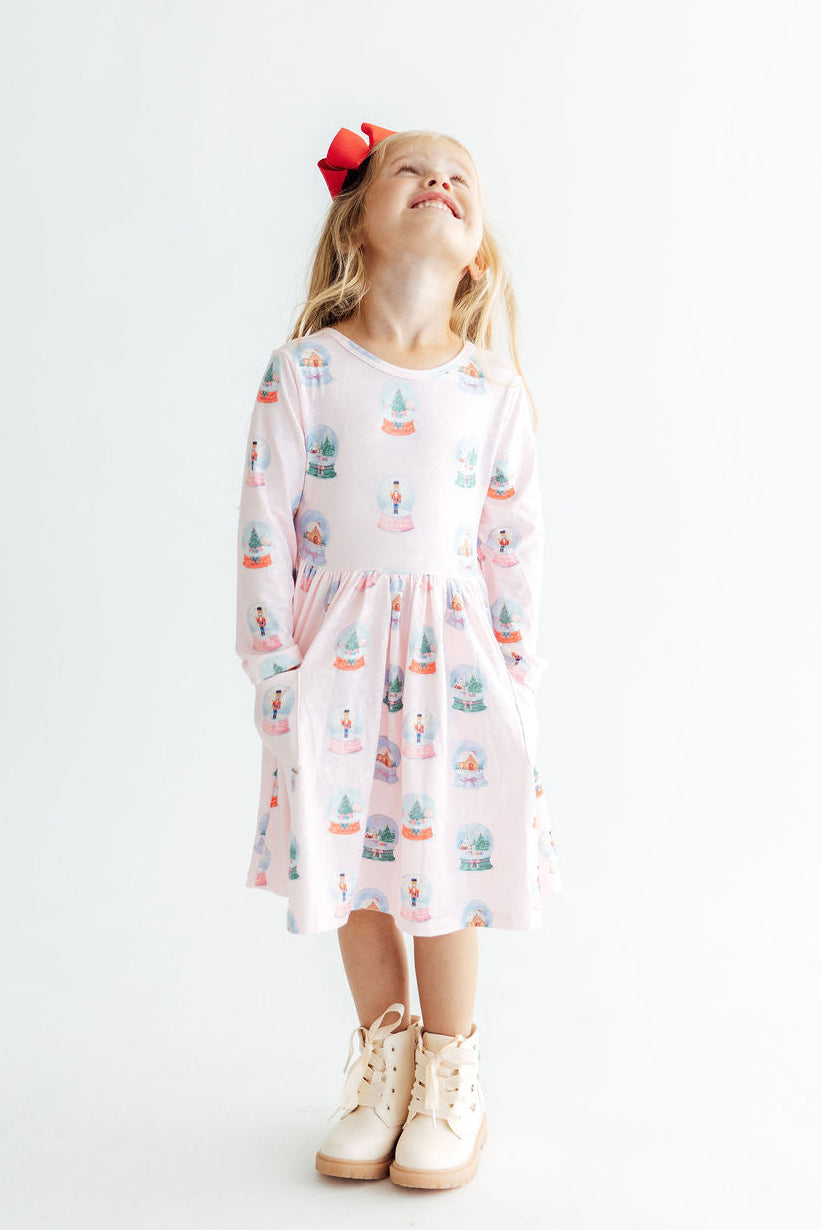 Let it Snow L/S Pocket Twirl Dress by Mila & Rose ®