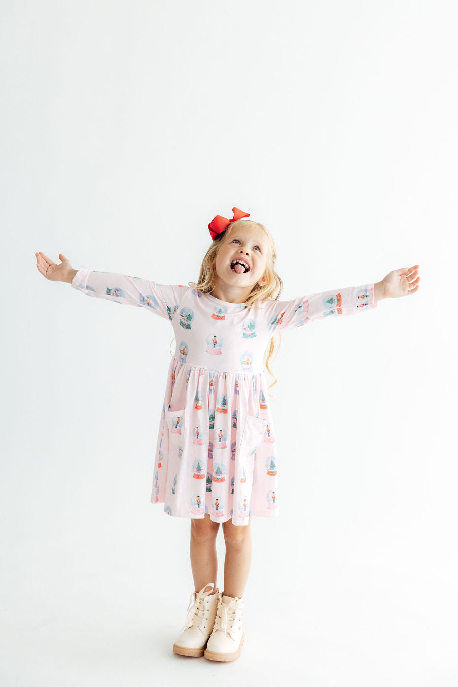 Let it Snow L/S Pocket Twirl Dress by Mila & Rose ®