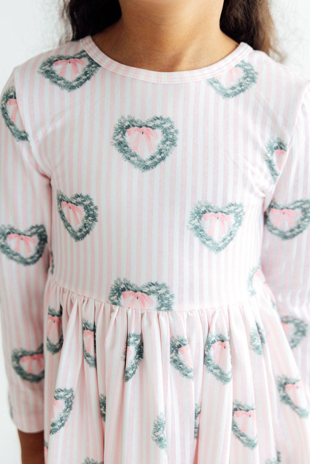 Christmas Charm L/S Ruffle Hem Twirl Dress by Mila & Rose ®