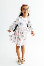 Christmas Charm L/S Ruffle Hem Twirl Dress by Mila & Rose ®