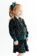 Hunter Green Velvet Sequin Jacket by Mila & Rose ®