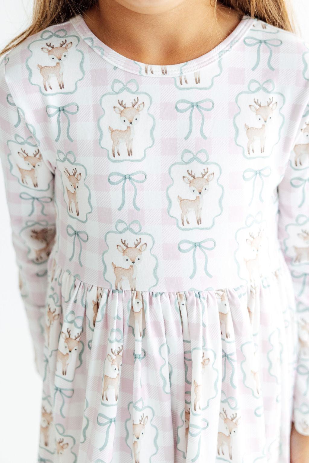 Woodland Whimsy L/S Ruffle Hem Twirl Dress by Mila & Rose ®