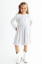 Woodland Whimsy L/S Ruffle Hem Twirl Dress by Mila & Rose ®