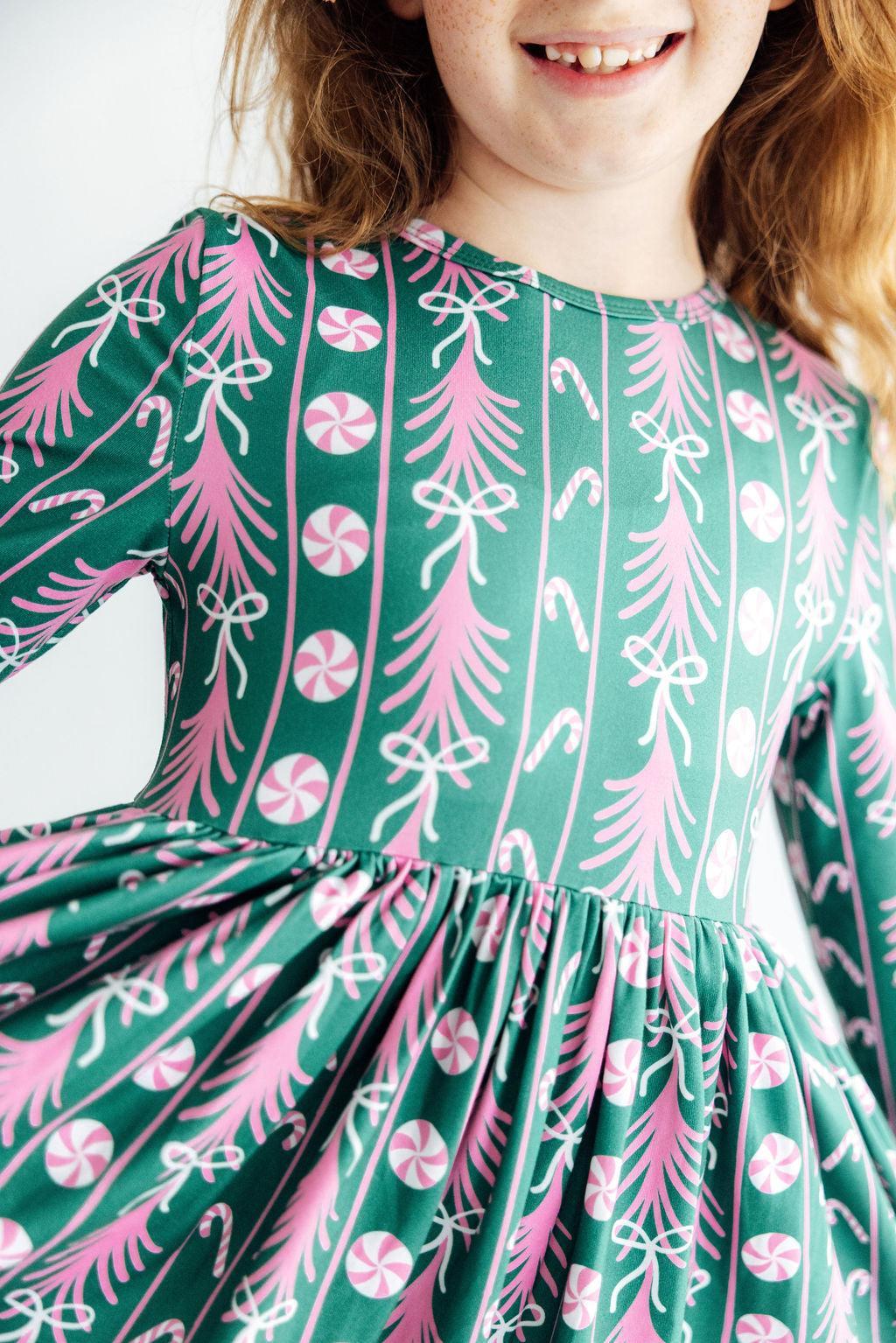 Christmas Treats L/S Ruffle Hem Twirl Dress by Mila & Rose ®