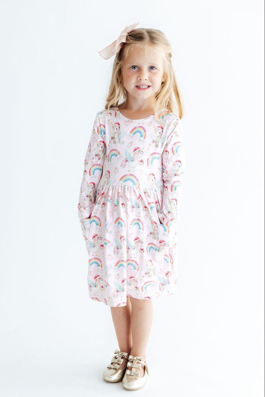 Christmas Magic L/S Pocket Twirl Dress by Mila & Rose ®