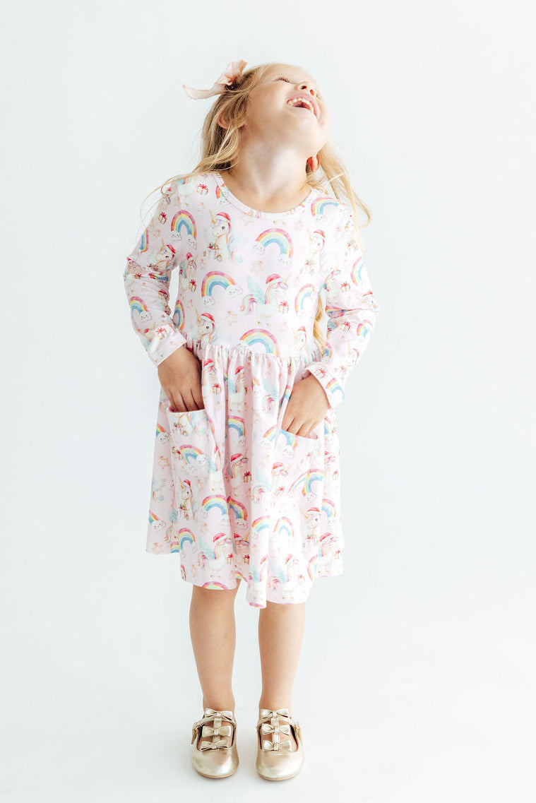 Christmas Magic L/S Pocket Twirl Dress by Mila & Rose ®