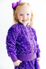 Purple Velvet Sequin Jacket by Mila & Rose ®