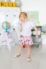 Southlake Carroll Gingham Dragons Ruffle Twirl Skort by Mila & Rose ®
