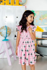 Southlake Carroll Gingham Dragons Flutter Twirl Dress by Mila & Rose ®