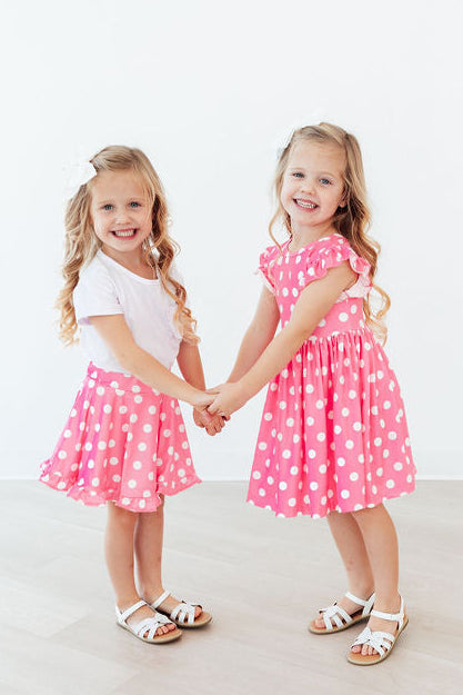 Pink Polka Dots Ruffle Twirl Skort by Mila & Rose ®
