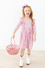 Little Bow Peeps 3/4 Sleeve Ruffle Twirl Dress by Mila & Rose ®