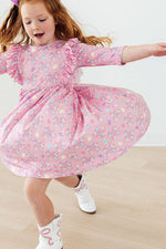 Little Bow Peeps 3/4 Sleeve Ruffle Twirl Dress by Mila & Rose ®