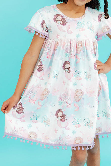 Mermaid Fairytale Pom Pom Dress by Mila & Rose ®