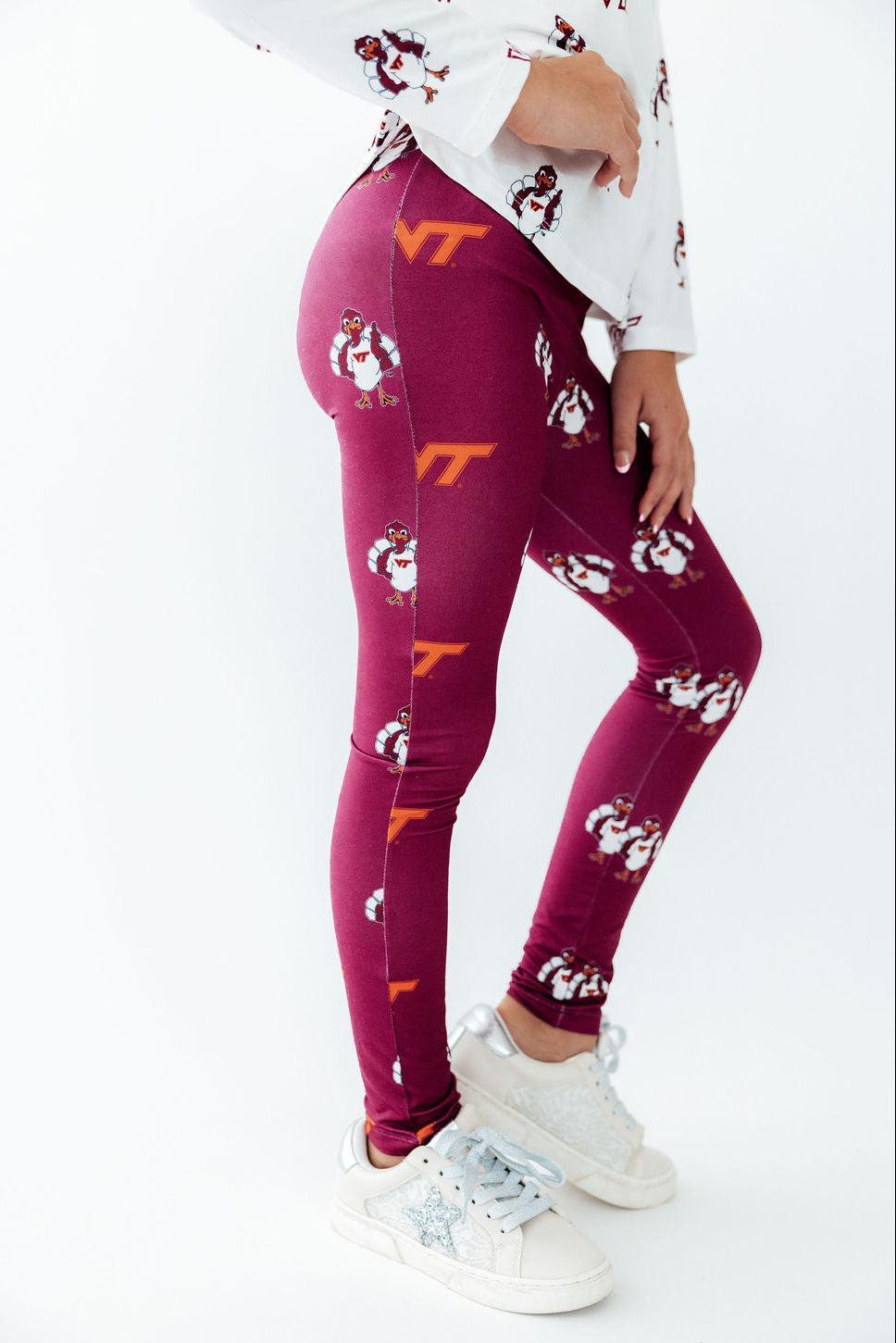 Virginia Tech Maroon Hokie Leggings by Mila & Rose ®