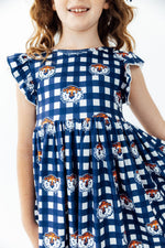 Polyester Blend Twirl Dress - Auburn Plaid by Mila & Rose ® (view 2 of 7)