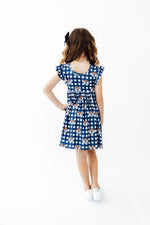 Polyester Blend Twirl Dress - Auburn Plaid by Mila & Rose ® (view 5 of 7)