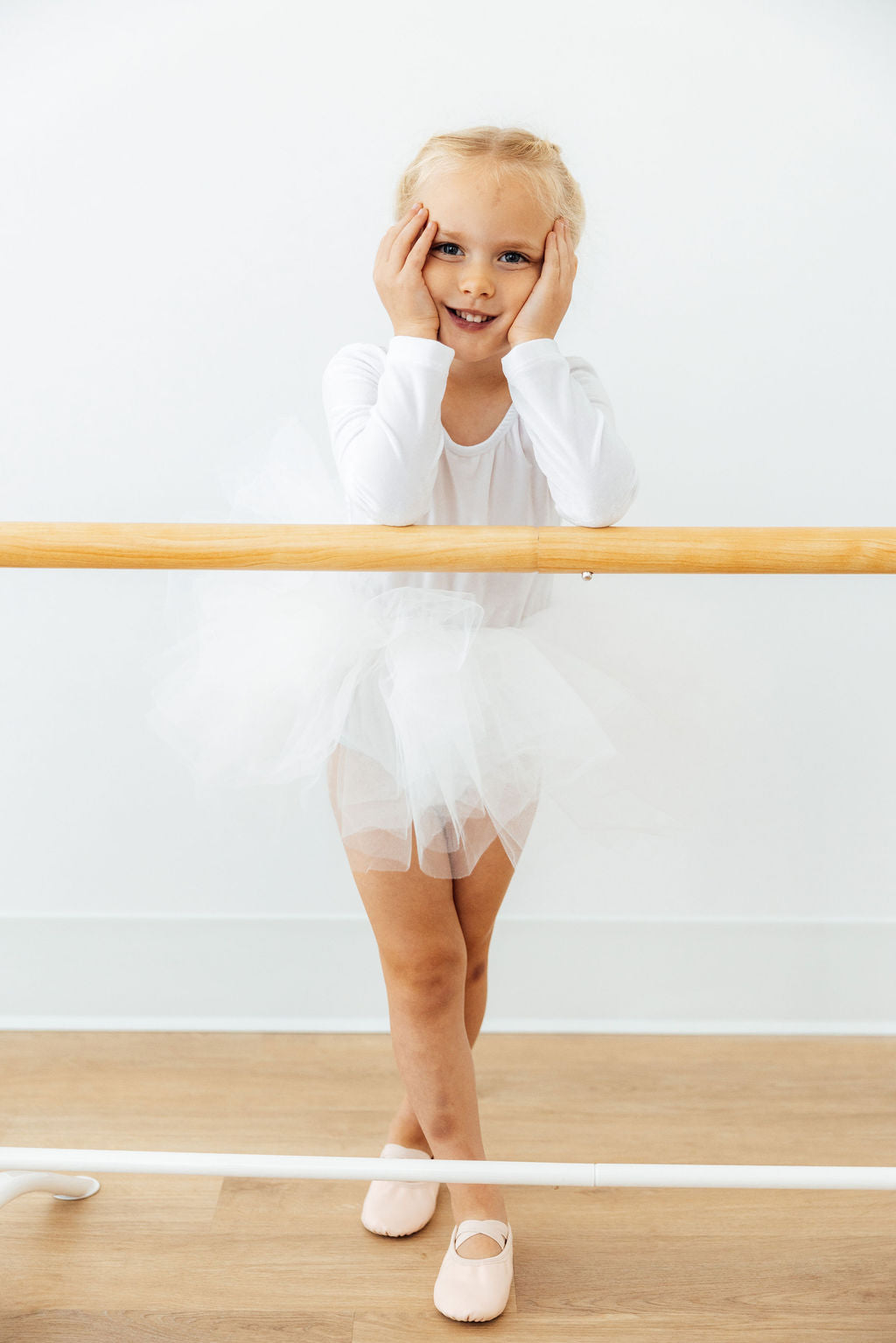 White Velvet L/S Tutu Leotard by Mila & Rose ®