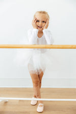White Velvet L/S Tutu Leotard by Mila & Rose ®