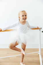 White Velvet L/S Tutu Leotard by Mila & Rose ®