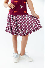 Virginia Tech Plaid Hokie Ruffle Twirl Skort by Mila & Rose ®