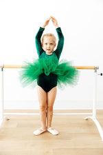 Hunter Green Velvet L/S Tutu Leotard by Mila & Rose ®