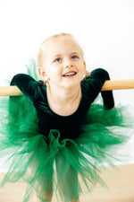 Hunter Green Velvet L/S Tutu Leotard by Mila & Rose ®