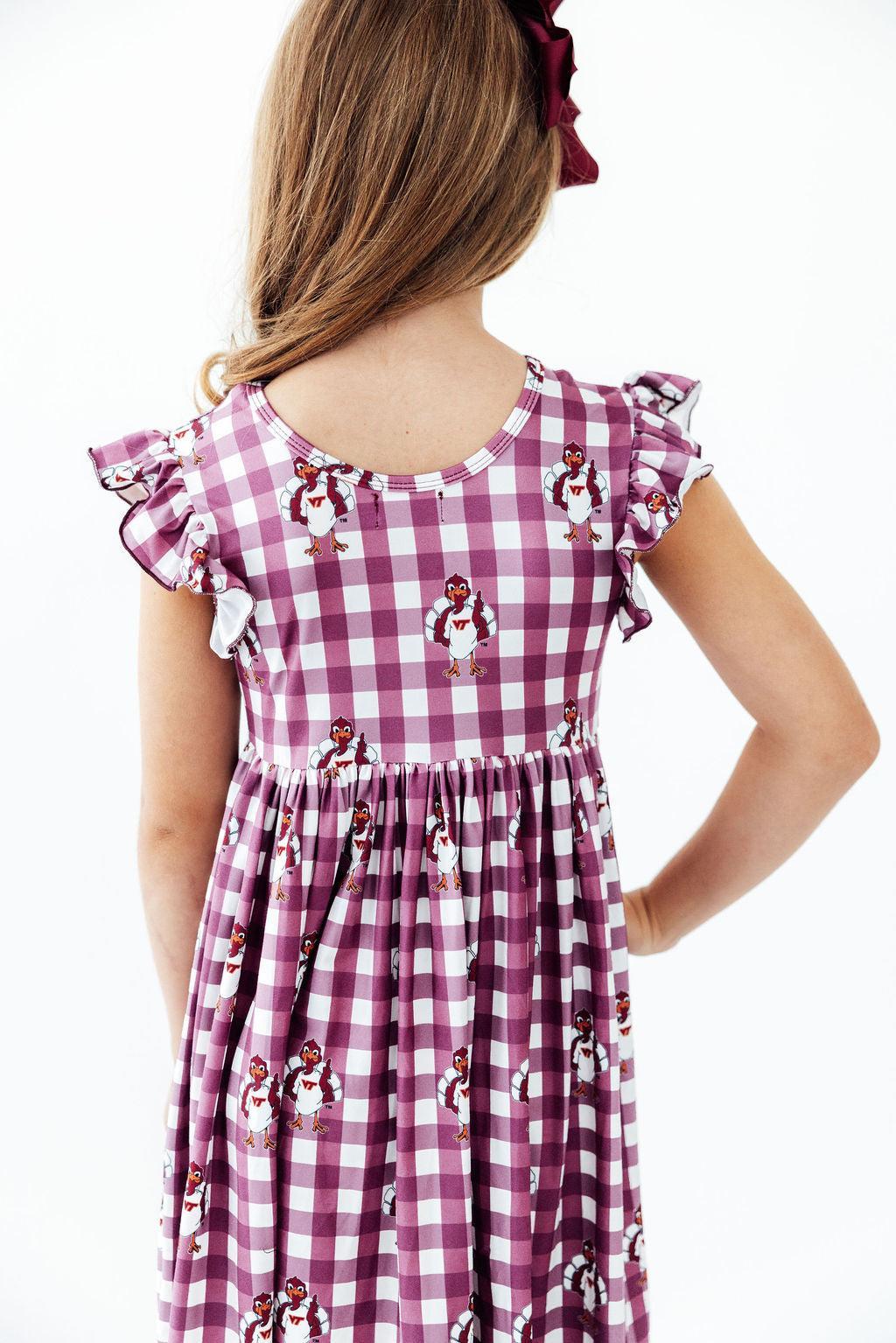 Virginia Tech Plaid Hokie Flutter Twirl Dress by Mila & Rose ®