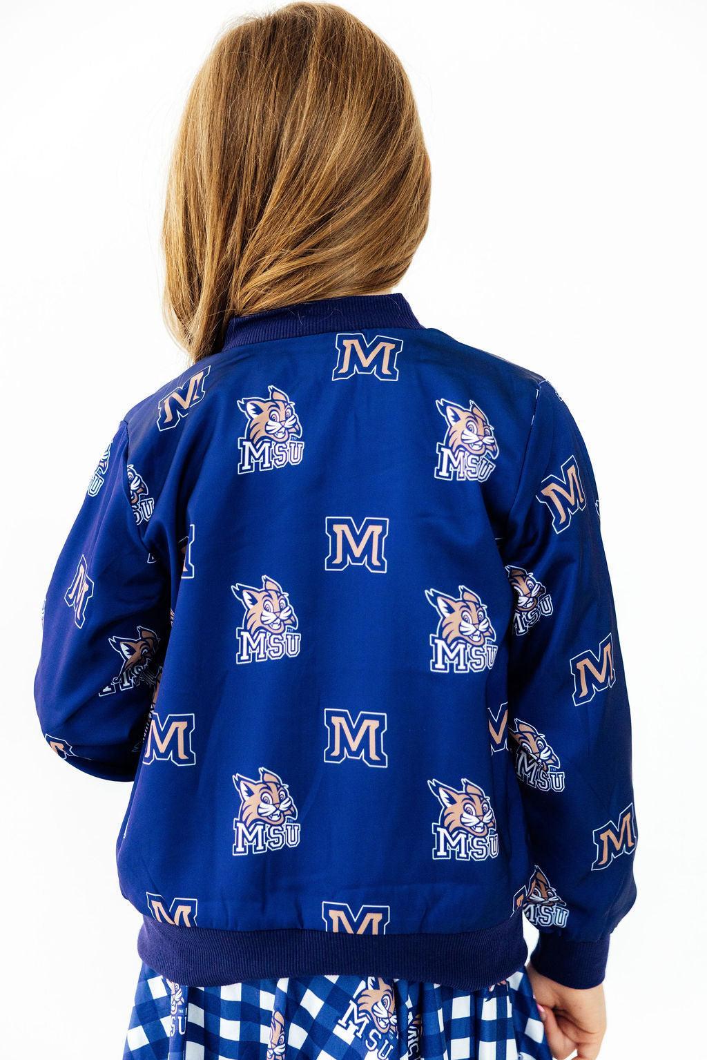 Montana State University Blue Bobcat Satin Jacket by Mila & Rose ®