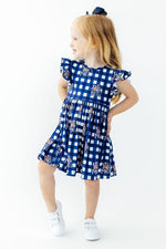 Montana State University Plaid Bobcat Flutter Twirl Dress by Mila & Rose ®