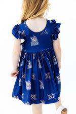 Montana State University Blue Bobcat Flutter Twirl Dress by Mila & Rose ®