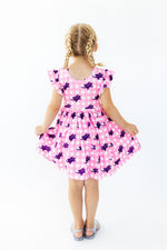 TCU Pink Gingham Frog Flutter Twirl Dress by Mila & Rose ®